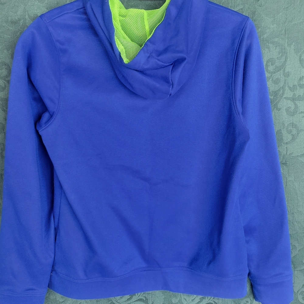 Under Armour Royal Blue Hoodie with Lime Accents - Picture 3 of 3